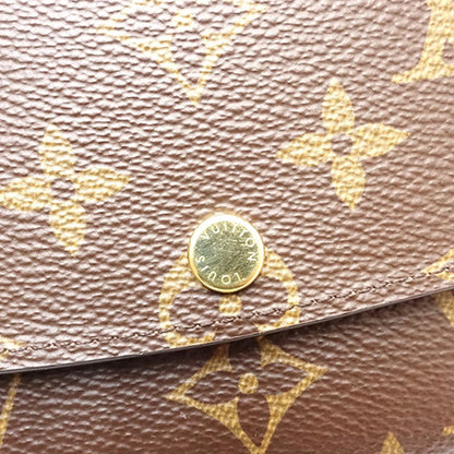 Louis Vuitton Portafoglio Emilie Monogram Canvas Fodera Rosa Fuchsia — Made in France