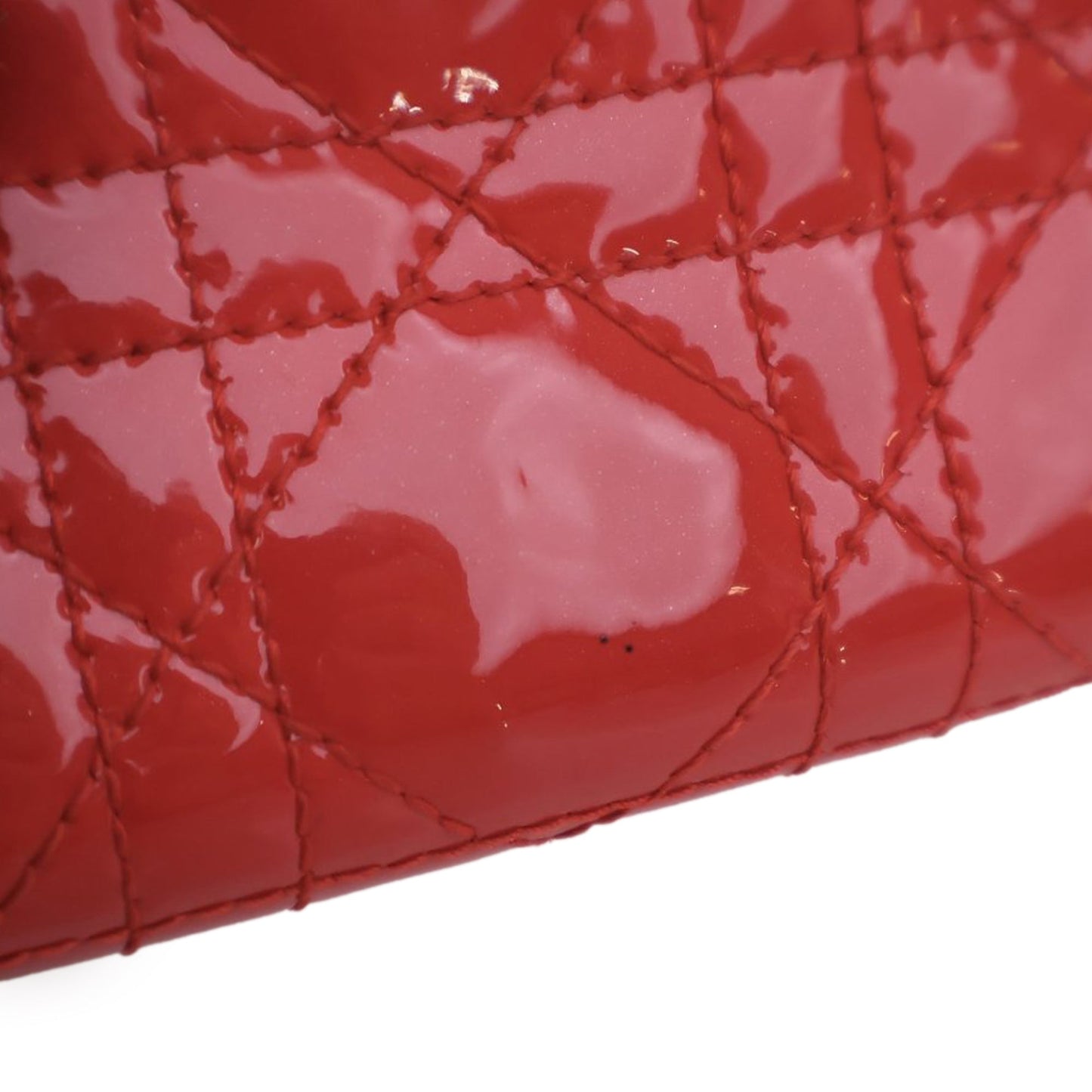 Christian Dior – Portafoglio Lady Dior in Vernice Rosso Corallo – 2014