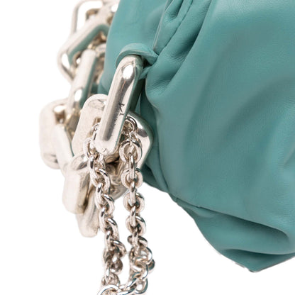 Bottega Veneta The Chain Pouch Pelle di Agnello Verde Acqua – 30 cm
