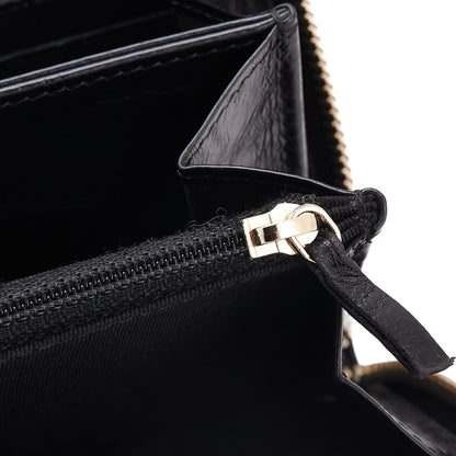 Chanel Reissue 2.55 Zip Around Wallet – Pelle di Vitello Invecchiata Trapuntata – Nero