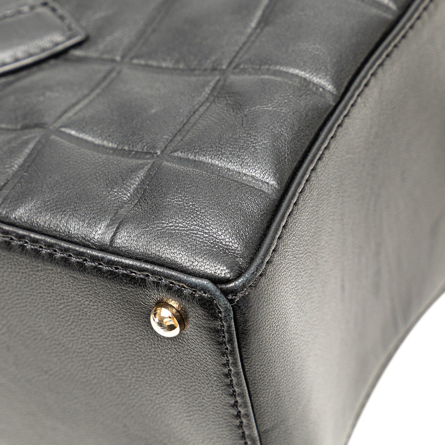 Chanel Chocolate Bar CC Shoulder Bag Pelle di Agnello Nera – 27,5 cm