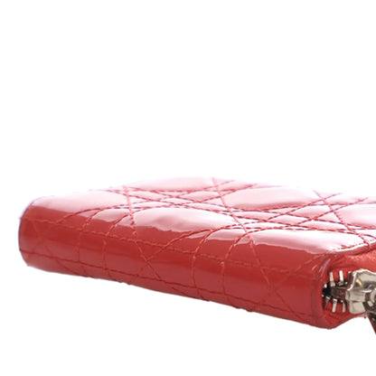 Christian Dior – Portafoglio Lady Dior in Vernice Rosso Corallo – 2014