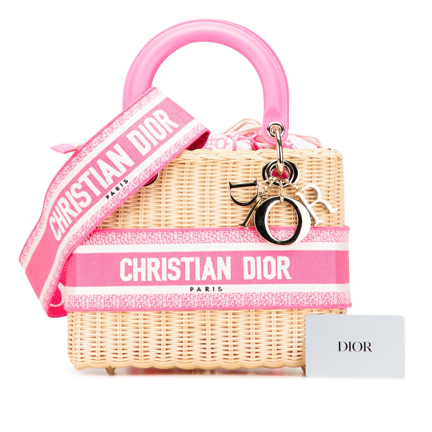 Dior – Lady Dior Basket Bag in Paglia e Dettagli Rosa (2022)