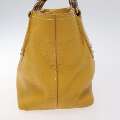 Prada Tote Vitello Daino Manici in Corda Giallo Senape – Metà anni 2000 – 22 cm