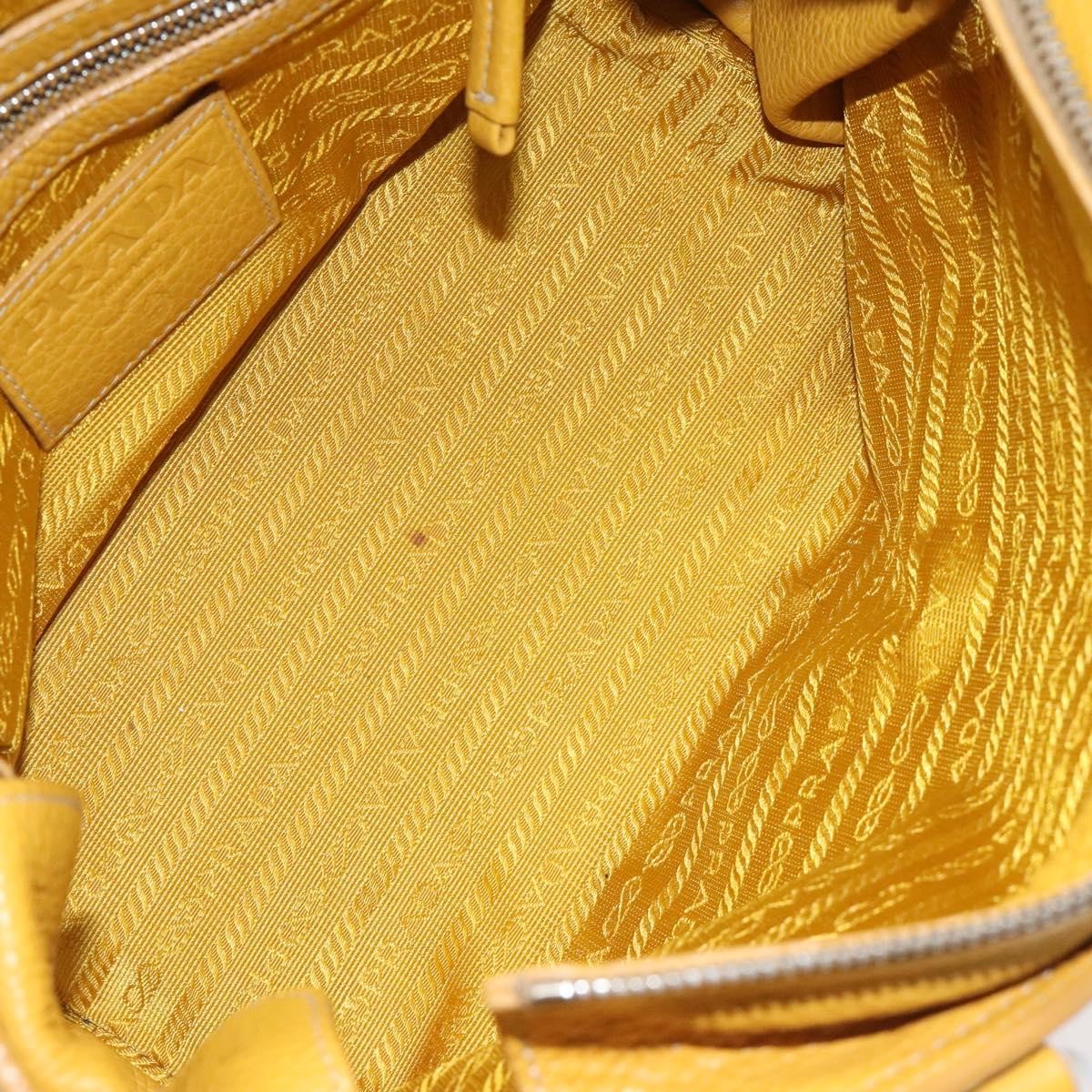 Prada Tote Vitello Daino Manici in Corda Giallo Senape – Metà anni 2000 – 22 cm