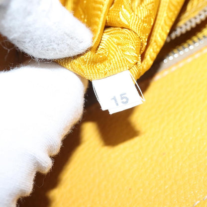 Prada Tote Vitello Daino Manici in Corda Giallo Senape – Metà anni 2000 – 22 cm