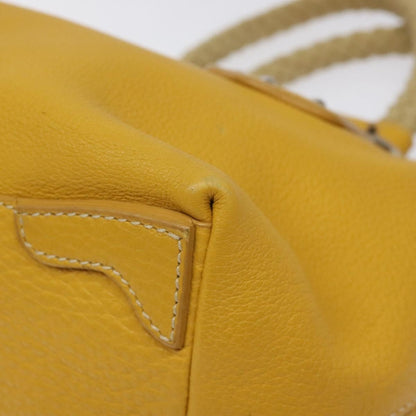 Prada Tote Vitello Daino Manici in Corda Giallo Senape – Metà anni 2000 – 22 cm