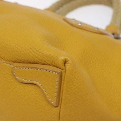 Prada Tote Vitello Daino Manici in Corda Giallo Senape – Metà anni 2000 – 22 cm