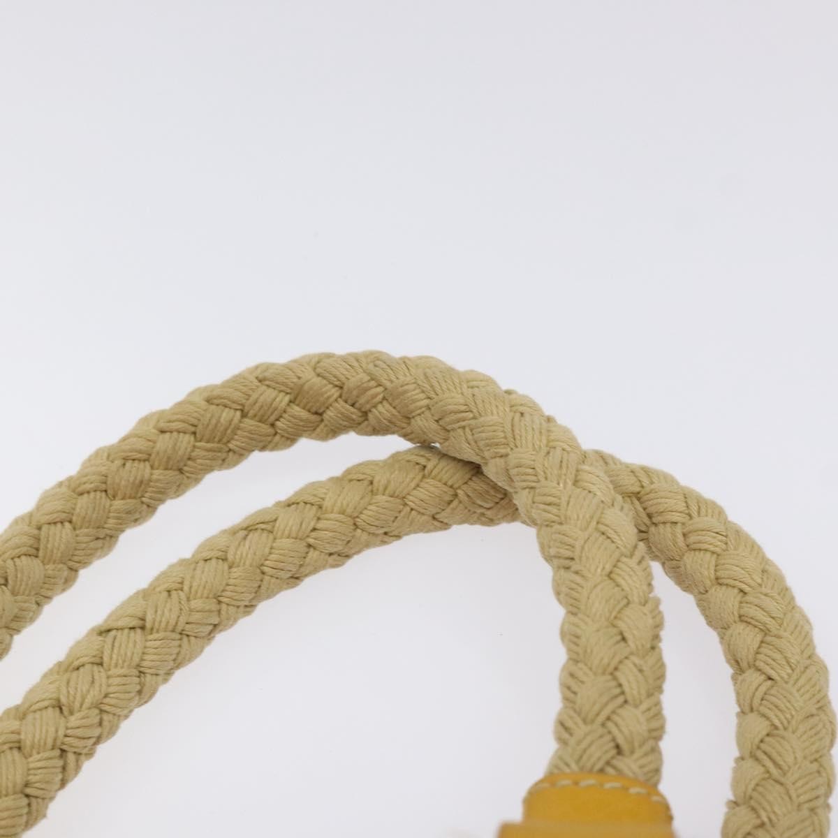 Prada Tote Vitello Daino Manici in Corda Giallo Senape – Metà anni 2000 – 22 cm