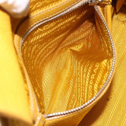 Prada Tote Vitello Daino Manici in Corda Giallo Senape – Metà anni 2000 – 22 cm