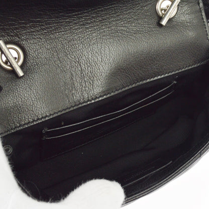 Saint Laurent Classic Baby Monogram Punk Chain Bag in Pelle di Capra e Tulle Nero, 2015 – 17 cm