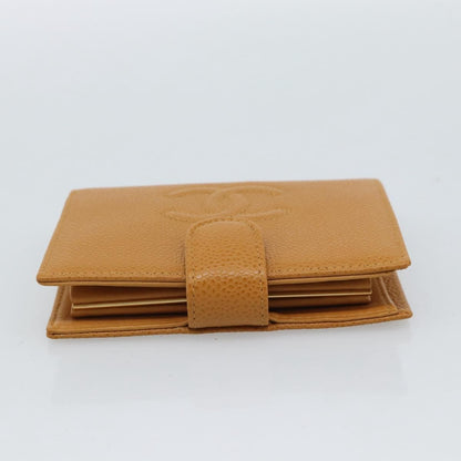 Chanel Timeless CC Portafoglio Compatto Caviar Caramello 2003 – 12 cm