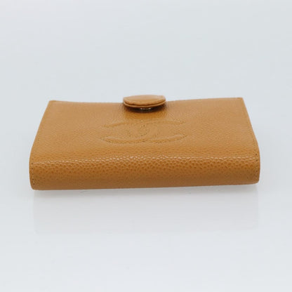 Chanel Timeless CC Portafoglio Compatto Caviar Caramello 2003 – 12 cm