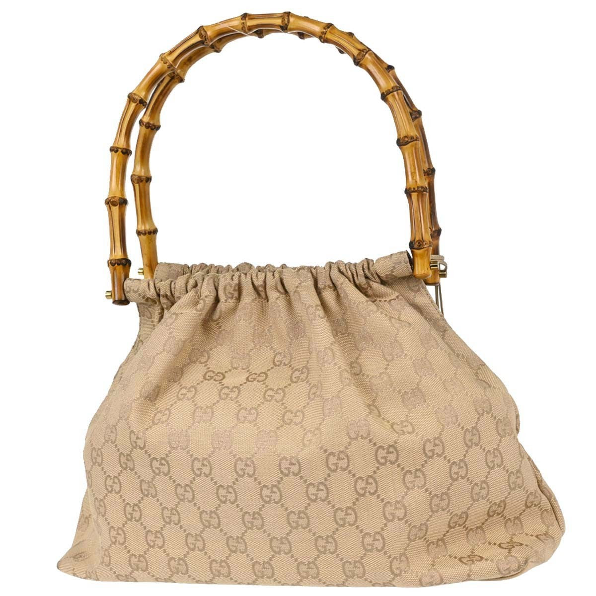 Gucci Bamboo Frame Satchel in Tela GG