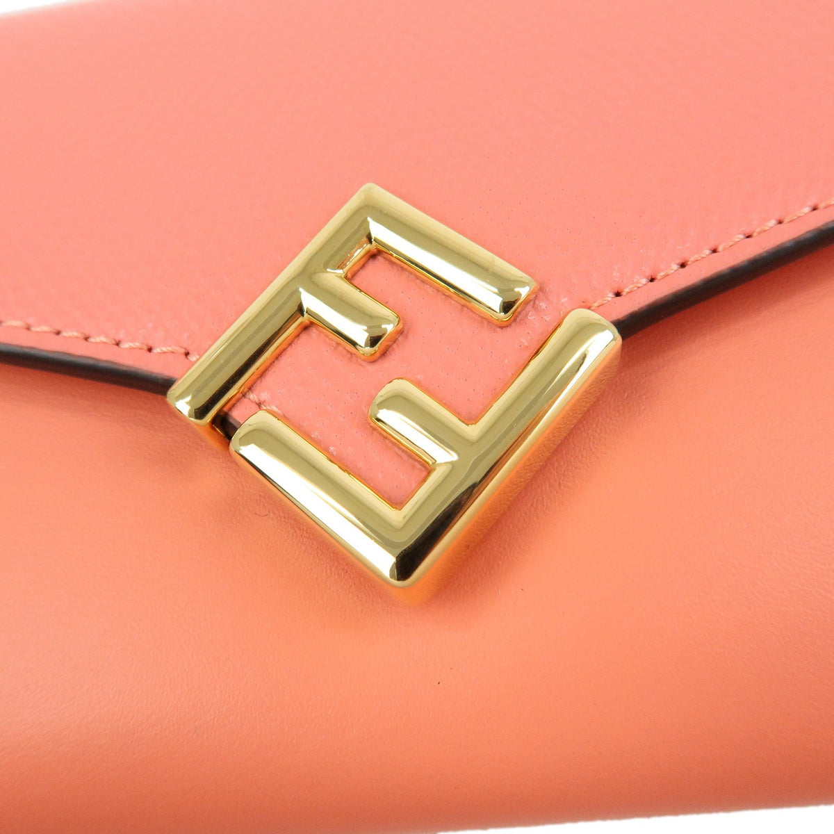 Fendi FF Diamonds Wallet on Chain – Pelle rosa 8M0365