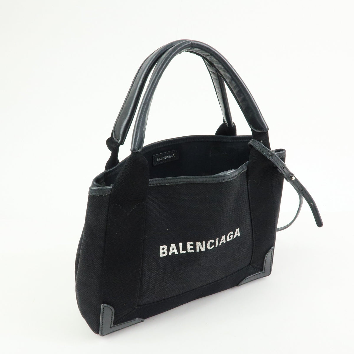 Balenciaga Navy Cabas – Tela e pelle