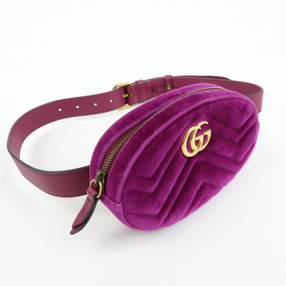 Gucci GG Marmont Marsupio in Velluto Viola