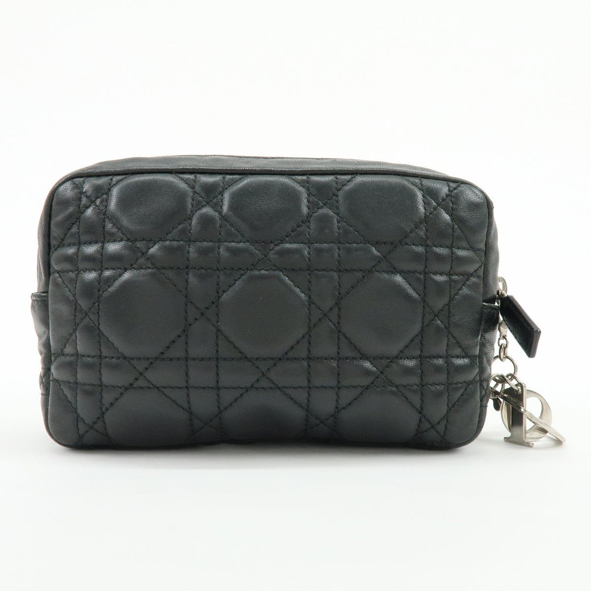 Dior Pochette Lady Dior Cannage – Pelle nera con charm
