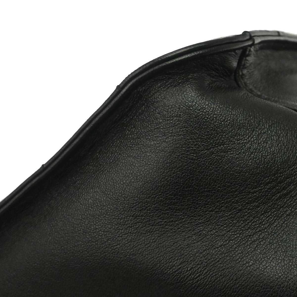 Chanel Chocolate Bar CC Tote Bag Pelle Agnello Nera Hardware Argento – 28 cm