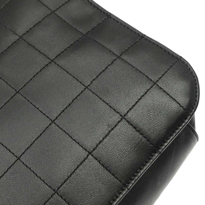 Chanel Chocolate Bar CC Tote Bag Pelle Agnello Nera Hardware Argento – 28 cm