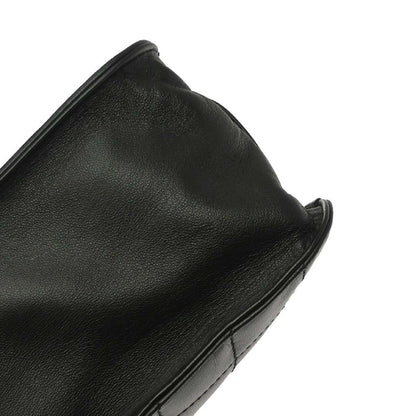 Chanel Chocolate Bar CC Tote Bag Pelle Agnello Nera Hardware Argento – 28 cm