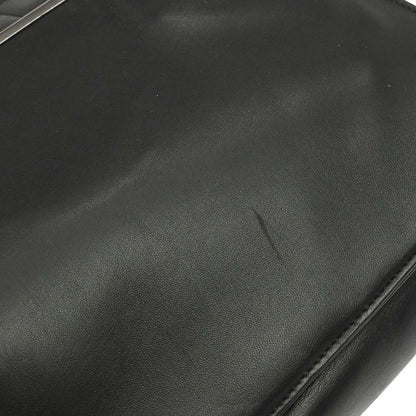 Chanel Chocolate Bar CC Tote Bag Pelle Agnello Nera Hardware Argento – 28 cm
