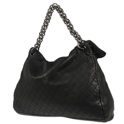 Chanel Luxe Ligne Quilted Flap Hobo Bag Pelle Agnello Nera Hardware Rutenio – 40 cm