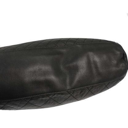 Chanel Luxe Ligne Quilted Flap Hobo Bag Pelle Agnello Nera Hardware Rutenio – 40 cm