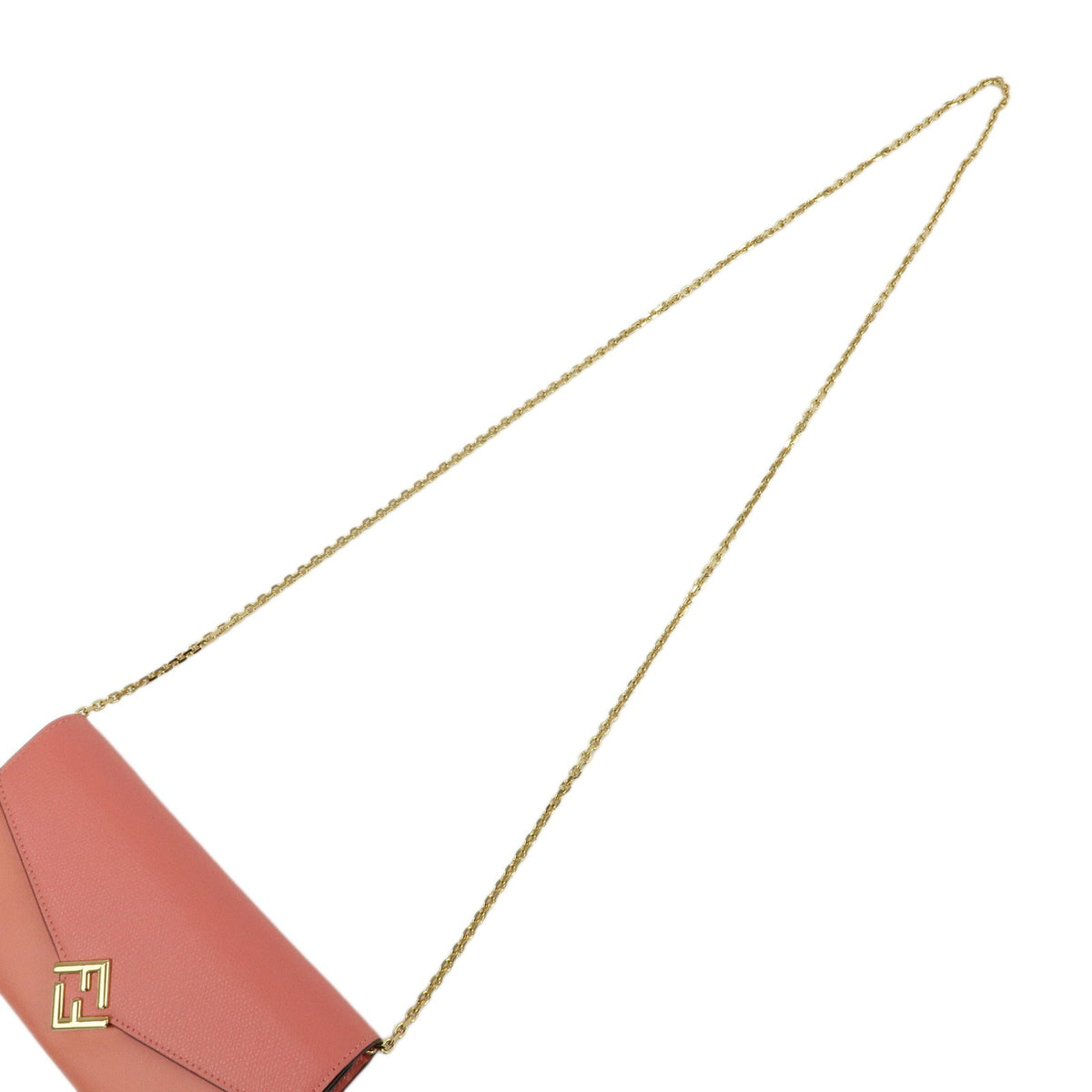 Fendi FF Diamonds Wallet on Chain – Pelle rosa 8M0365