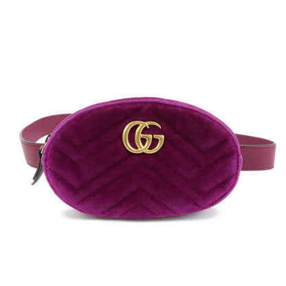 Gucci GG Marmont Marsupio in Velluto Viola