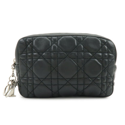 Dior Pochette Lady Dior Cannage – Pelle nera con charm
