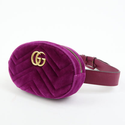 Gucci GG Marmont Marsupio in Velluto Viola