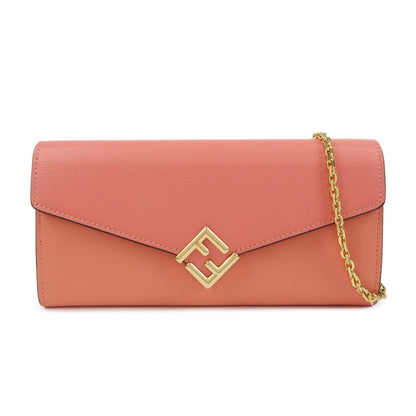 Fendi FF Diamonds Wallet on Chain – Pelle rosa 8M0365