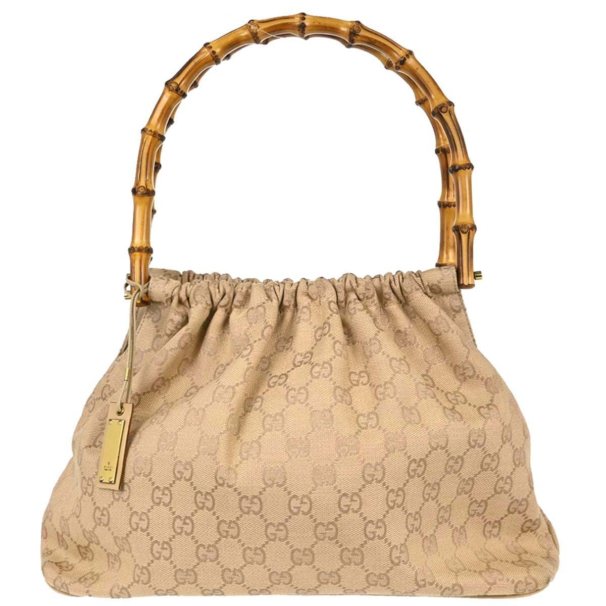 Gucci Bamboo Frame Satchel in Tela GG