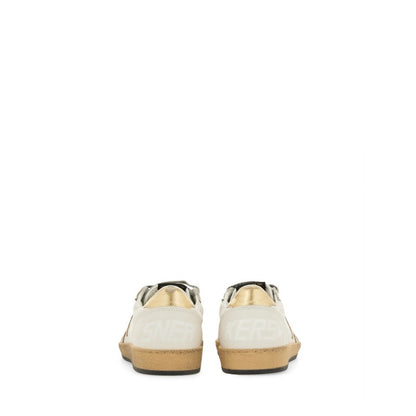 Golden Goose – Ball Star Sneaker in Pelle Bianca con Stella Oro – Donna – FW25