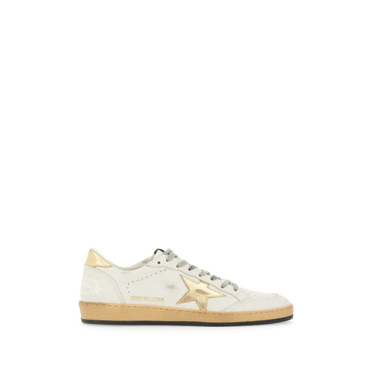 Golden Goose – Ball Star Sneaker in Pelle Bianca con Stella Oro – Donna – FW25