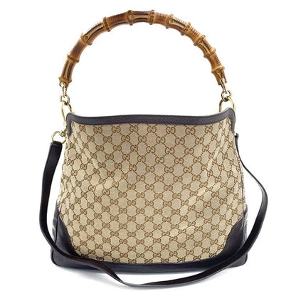 Gucci	Gucci Jacquard Bamboo Shoulder Bag (282315)