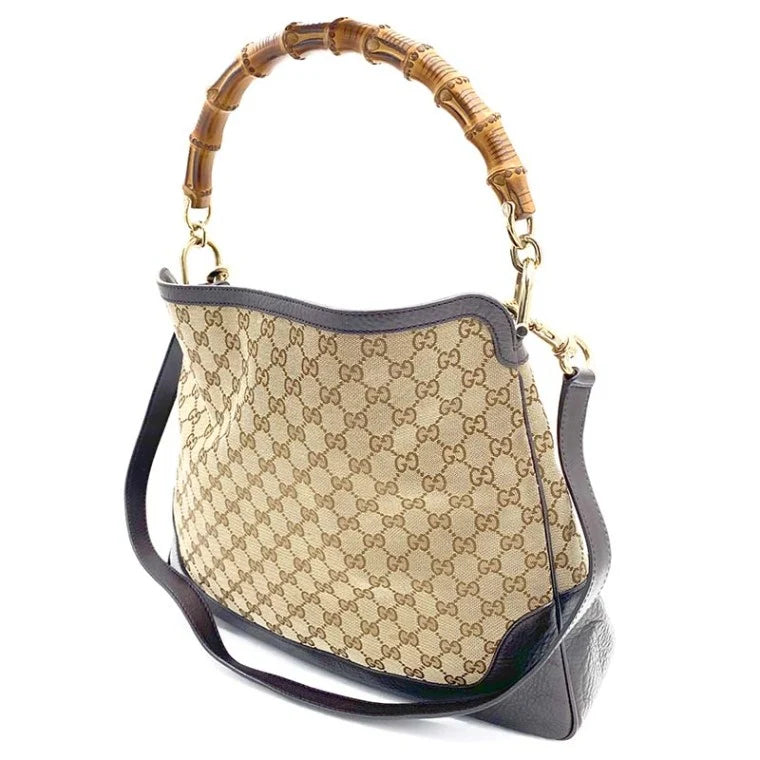 Gucci	Gucci Jacquard Bamboo Shoulder Bag (282315)