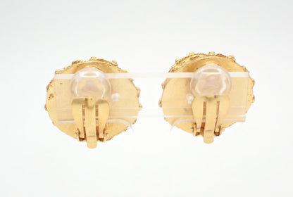 Chanel Vintage Orecchini Clip CC Perla & Oro – Collezione Autunno 1994 – 2,5 cm