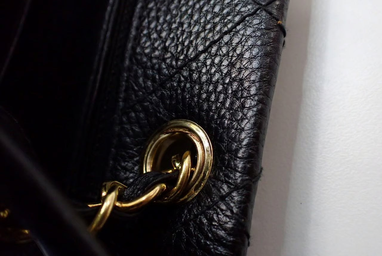 Chanel Shopping Tote – Pelle Caviar Trapuntata Nera · 24 cm