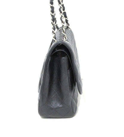 Chanel Jumbo Caviar Matelassé 30 Nero con hardware argento
