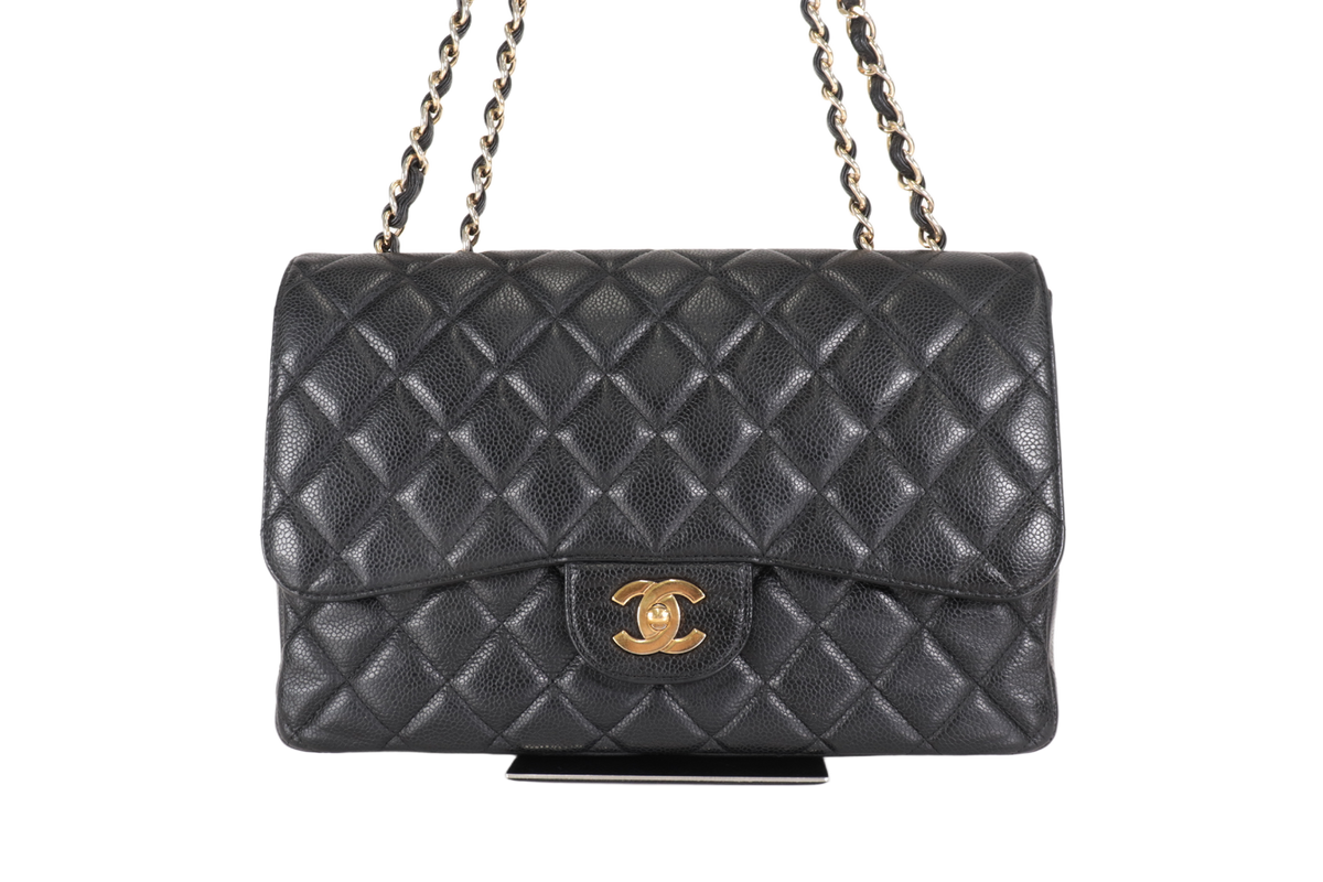 Chanel Matelassé con catena – Caviar, serie 21